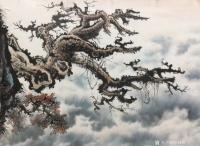 艺术家罗树辉日记:新作国画苍松《龙腾》,尺寸四尺整张,
罗树辉【图0】