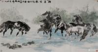 艺术家石川日记:国画动物 骏马系列 《清水河》《天上月亮》《马到成功》《群马【图4】