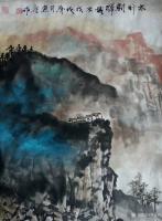 艺术家高勇利日记:国画《太行朝暉》
30*68cm
軟片未裝裱
高勇利【图3】