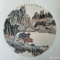 艺术家李高日记:最近三张山水斗方团扇,50*50cm
李高【图0】