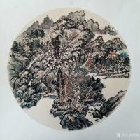 艺术家李高日记:最近三张山水斗方团扇,50*50cm
李高【图2】