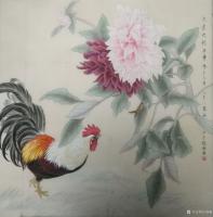 艺术家王嵩淼日记:这几幅作品是我向古人刘奎玲大师学习画公鸡，学习翎毛的画法，然【图2】