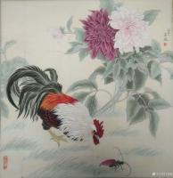 艺术家王嵩淼日记:这几幅作品是我向古人刘奎玲大师学习画公鸡，学习翎毛的画法，然【图3】