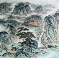 艺术家墨丹日记:墨丹国画作品，四尺斗方山水。【图0】