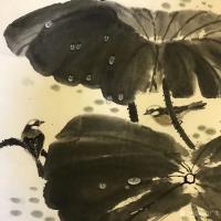 艺术家石广生日记:国画《雨后》
在写意画中加入工笔的手法，也未尝不可，齐白石【图0】
