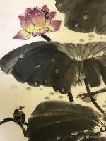 艺术家石广生日记:国画《雨后》
在写意画中加入工笔的手法，也未尝不可，齐白石【图1】