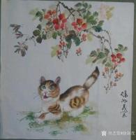 艺术家徐如茂日记:国画动物猫系列《主人不在家》，猫是宠物中永恒的话题，曾经笔下【图0】