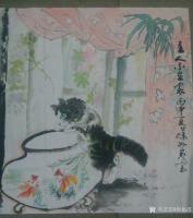 艺术家徐如茂日记:国画动物猫系列《主人不在家》，猫是宠物中永恒的话题，曾经笔下【图1】