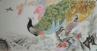 艺术家韩梅日记:工笔花鸟画孔雀系列作品《富贵吉祥》，四尺整张，今年新作，喜欢【图1】