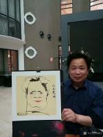 艺术家刘晓宁收藏:分享漫画现场速绘大师落子大少作品。
画皮容易难画骨，落子老【图0】