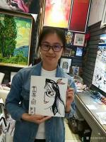 艺术家刘晓宁收藏:分享漫画现场速绘大师落子大少作品。
画皮容易难画骨，落子老【图2】