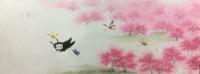艺术家魏建军日记:新创作了国画《三生三世十里桃花香》，桃花盛开的地方，这是一副【图3】