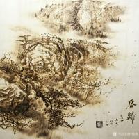 艺术家孙传海日记:烙画作品《春歸》
去年孤雁枯枝斜，
今春喜见吐嫩芽。
【图0】