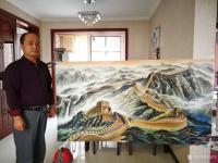 艺术家宁建华日记:近期作品,国画彩墨山水画《旭日东升》,尺寸四尺整张;
彩墨【图5】