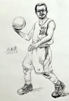 艺术家覃莽日记:我的自画像速写赏析
头部为第一主体,手为第二主体,所以要画【图2】