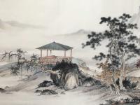 艺术家李伟成日记:国画山水画《深山访友图》,淡雅小六尺,客户私人订制作品已完成【图2】