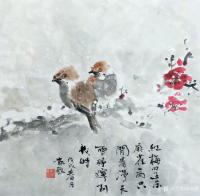 艺术家欧凯歌日记:紅梅四五朵，麻雀一两只。閑看漫天雪，猙獰到幾時！(自作打油)【图0】