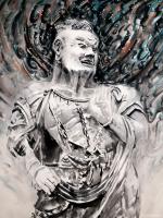 艺术家李亚南日记:龙门石窟奉先寺金刚力士像【图1】