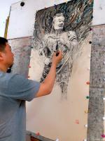 艺术家李亚南日记:龙门石窟奉先寺金刚力士像【图2】