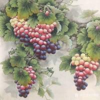 艺术家刘慧敏日记:工笔画葡萄系列作品,紫气东来,硕果累累,欢迎订制【图0】