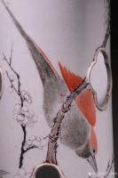 艺术家东方古玩城堡收藏:晚清,浅降彩名家李瑞山款 花鸟开窗帽筒一对、瓷胎洁白,鸡皮釉【图1】