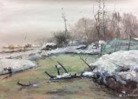 艺术家宋德发日记:水粉画近作《乡路》,满满的都是儿时的记忆,与君分享,欢迎交流【图5】