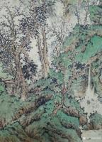 艺术家欧凯歌日记:《春山清音》129×48cm【图1】