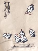 艺术家龚光万日记:国画花鸟画，回望曾经的作品，小《鸡》系列，7幅，供大家欣赏【图3】