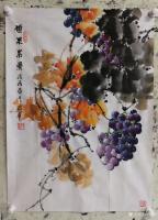 艺术家韩宗华日记:卖点自产水果换点零钱花,吃完饭在吃点水果有益健康。
国画《【图3】