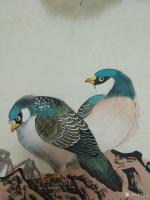 艺术家谷风日记:换个风格，画了一组鸟，成双成对。【图1】