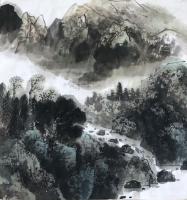 艺术家蒋元生日记:《每日一画》国画山水画《雨后听泉声》,祝福各位观众家庭幸福,【图0】