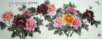 艺术家田光荣日记:国画牡丹《花开富贵》
  创作出一幅作品，往往好几个人抢，【图2】
