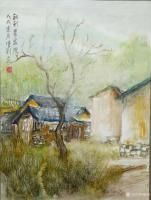 艺术家陈刚日记:国画山水画新作两幅《秋到农家院》,《水乡》,尺寸60×90c【图0】