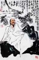 艺术家徐立业日记:发一组国画人物画,敬请欣赏。
灯芯化烬意正熟,残墨添干笔难【图0】