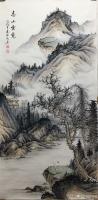 艺术家李伟成日记:国画山水画仿古风格作品《高山云霓》《翠壁依空》《远崖瀑影》《【图1】