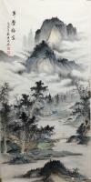 艺术家李伟成日记:国画山水画仿古风格作品《高山云霓》《翠壁依空》《远崖瀑影》《【图2】