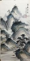 艺术家李伟成日记:国画山水画仿古风格作品《高山云霓》《翠壁依空》《远崖瀑影》《【图3】