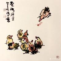 艺术家龚光万日记:回望曾经的作品国画动物画小品《燕子》，《游鱼》，《福狗》，《【图5】