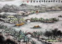 艺术家刘应雄日记:刘应雄常徳采风写生作品-------《太陽山下春常在》。画面【图2】