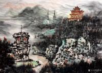 艺术家刘应雄日记:刘应雄常徳采风写生作品-------《太陽山下春常在》。画面【图4】