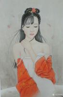 艺术家韩梅日记:新近完成的现代工笔人物画8幅,尺寸四尺三开,敬请欣赏。【图2】