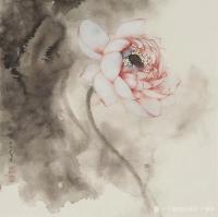 艺术家逸品莲堂-卢梦阳日记:吴文莉老师国画荷花作品一组,《如意》《慧心》《心如宝月映琉璃【图0】