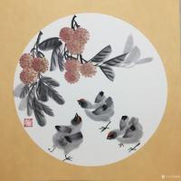 艺术家杨凌生活:一套写意小鸡完成,38:38c m,喜欢可以定制哦!【图0】