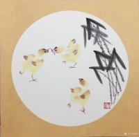 艺术家杨凌生活:一套写意小鸡完成，38:38c m，喜欢可以定制哦！【图5】
