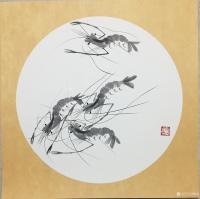 艺术家杨凌生活:一套写意小龙虾完成，38:38c m，喜欢可以定制哦！【图0】