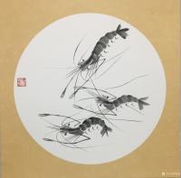 艺术家杨凌生活:一套写意小龙虾完成，38:38c m，喜欢可以定制哦！【图1】