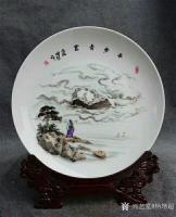 艺术家杨增超日记:奇石瓷画新作《高山流水》,以石创作,石景相融!可定制。【图5】