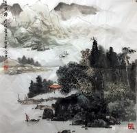艺术家蒋元生日记:每日一画,国画山水《江山多娇》,尺寸50x50cm,敬请欣赏【图0】