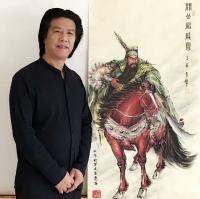 艺术家袁峰收藏:国画人物画《关公神威图》……已由北京赵軍先生收藏!【图1】