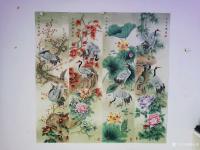 艺术家胡记领收藏:红木家具配上我的画,奢华有内涵,不失品味。胡记领工笔绘画感谢【图2】